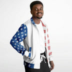 Stars and Stripes Watercolor Ladies Track Jacket