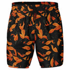 Orange leaves Camouflage Men's 2-in-1 Shorts