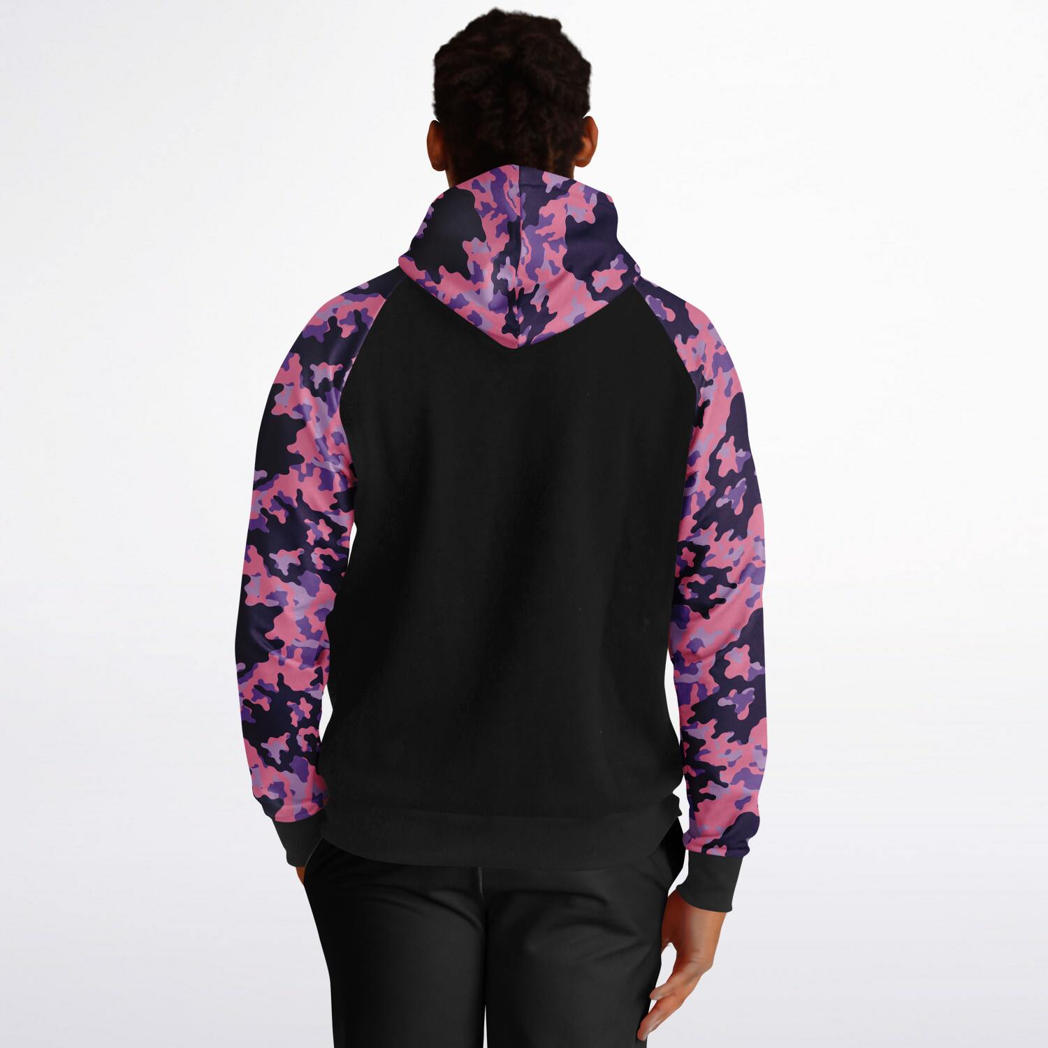 Unisex Raglan Skull Camo Hoodie