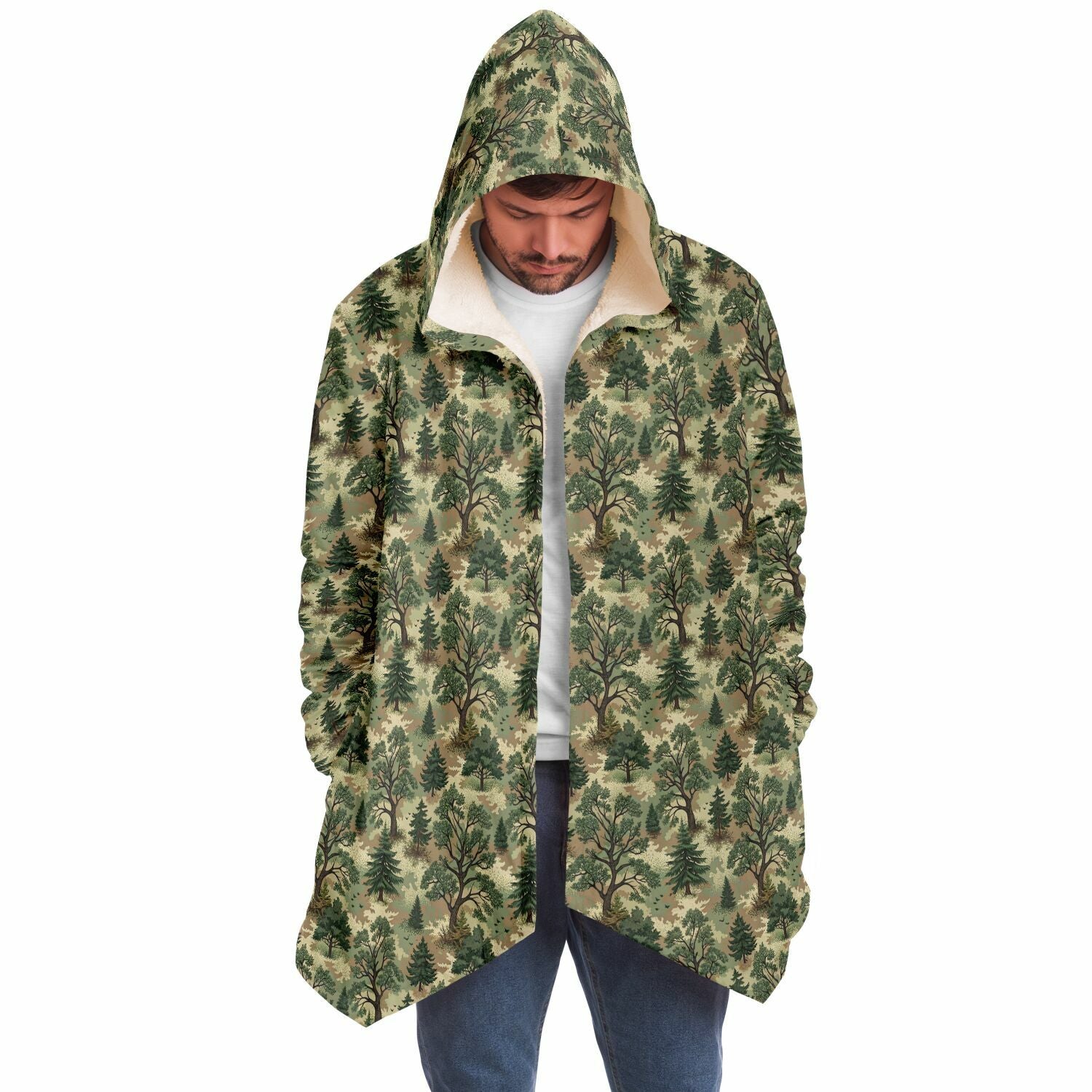 Forest Camouflage Microfleece Cloak