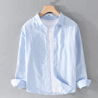 Men's Cotton Linen Long Sleeve Casual Shirt