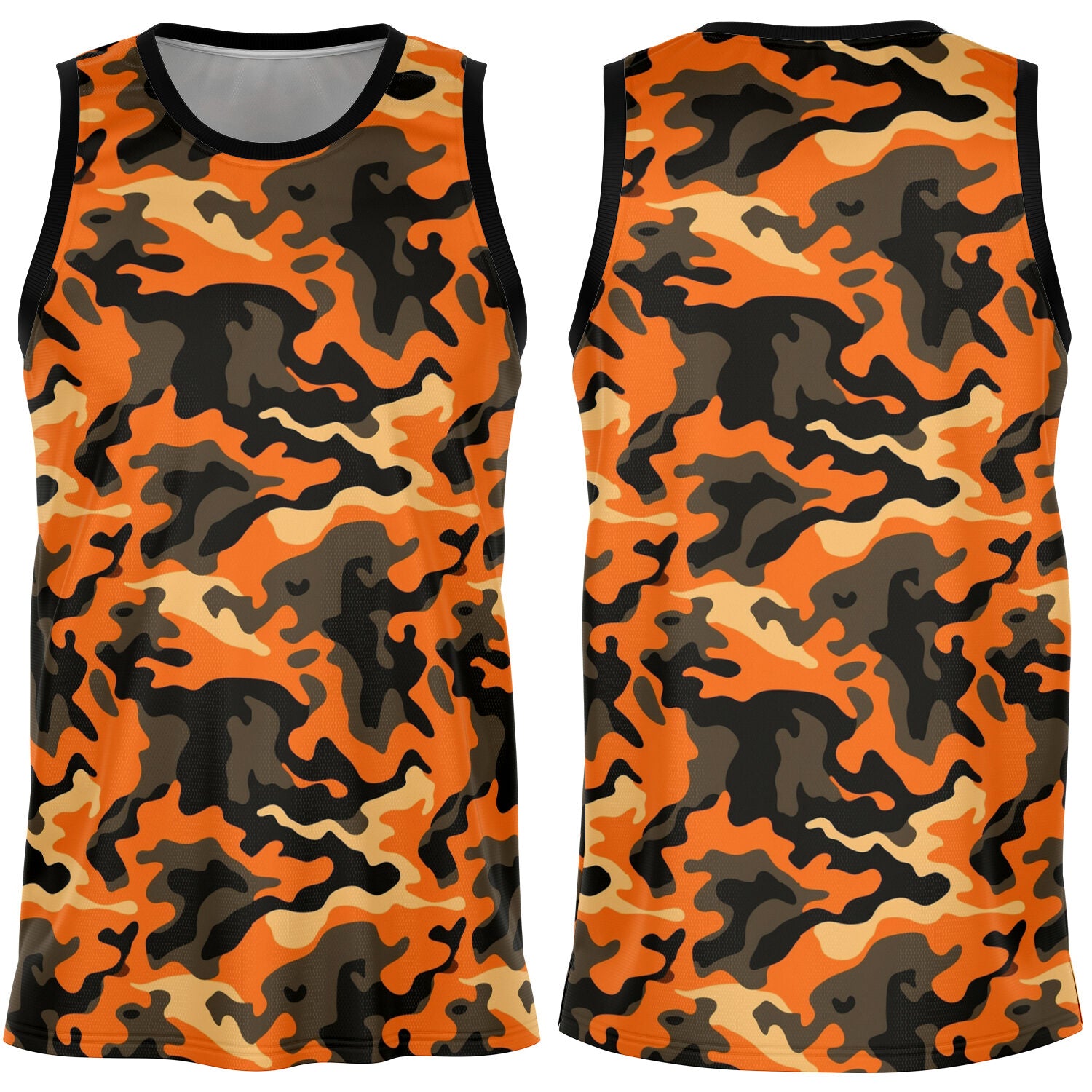 Orange Camo Basketball Jersey