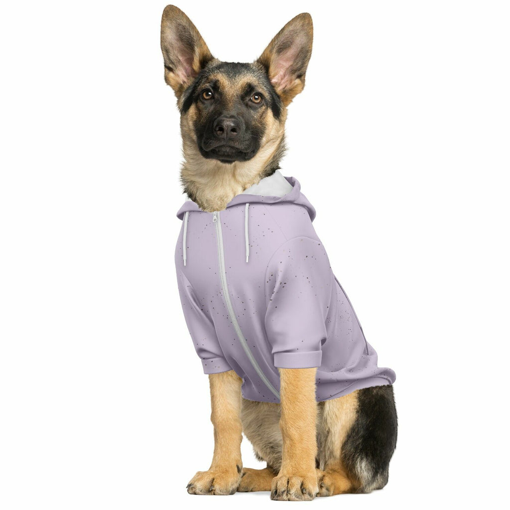 Purple Spackled Fashion Dog Zip-Up Hoodie