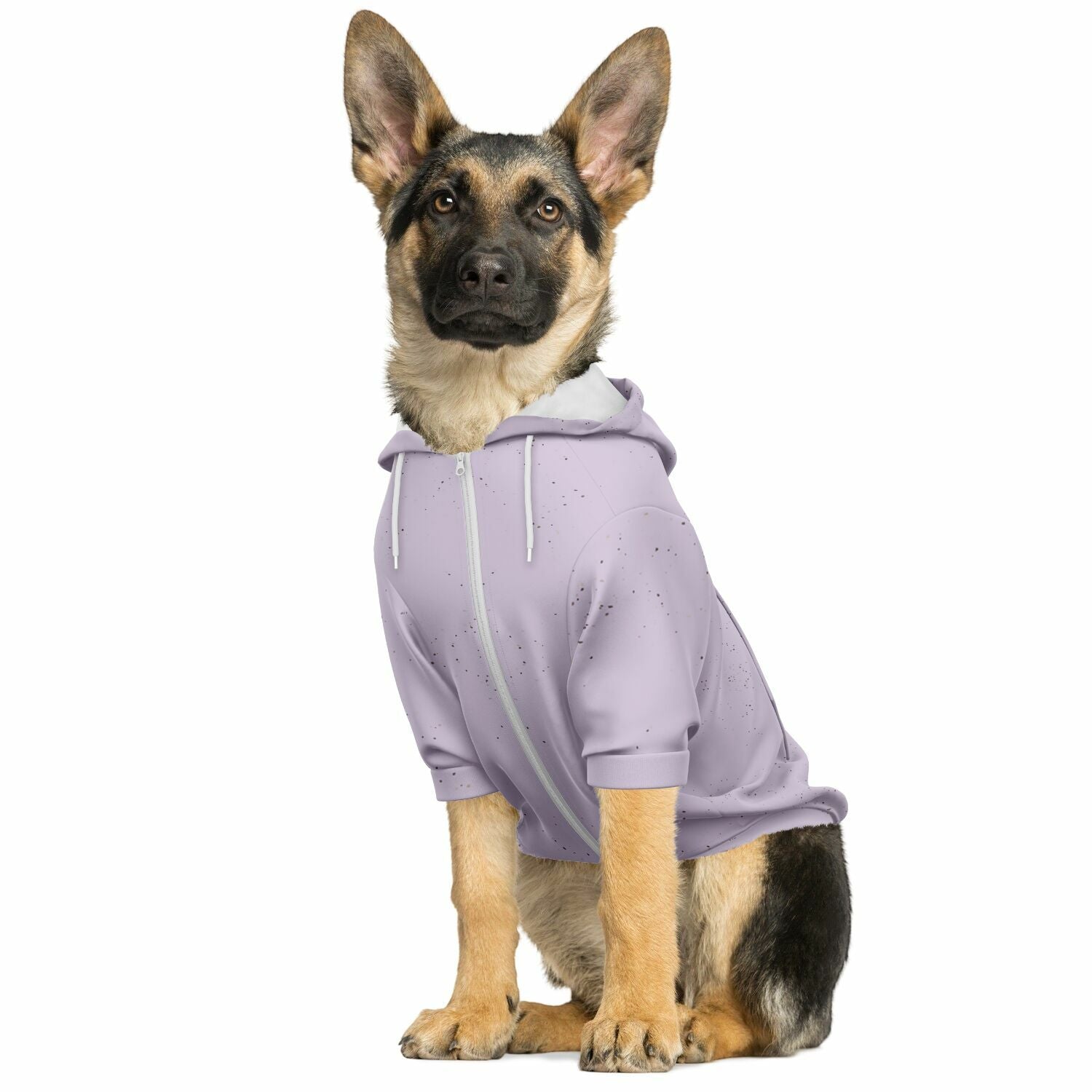 Purple Spackled Fashion Dog Zip-Up Hoodie