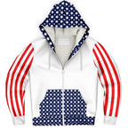 Stars and Stripes Mens Microfleece Ziphoodie