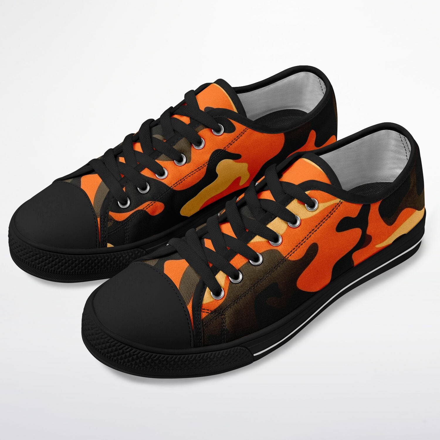 Orange Black Camouflage Urban Peak Low Shoes