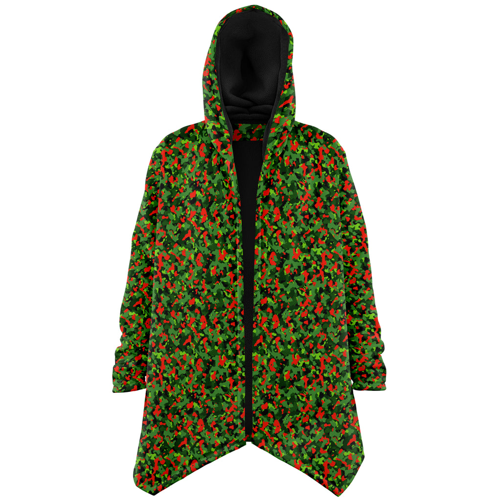 Christmas Camo Microfleece Cloak