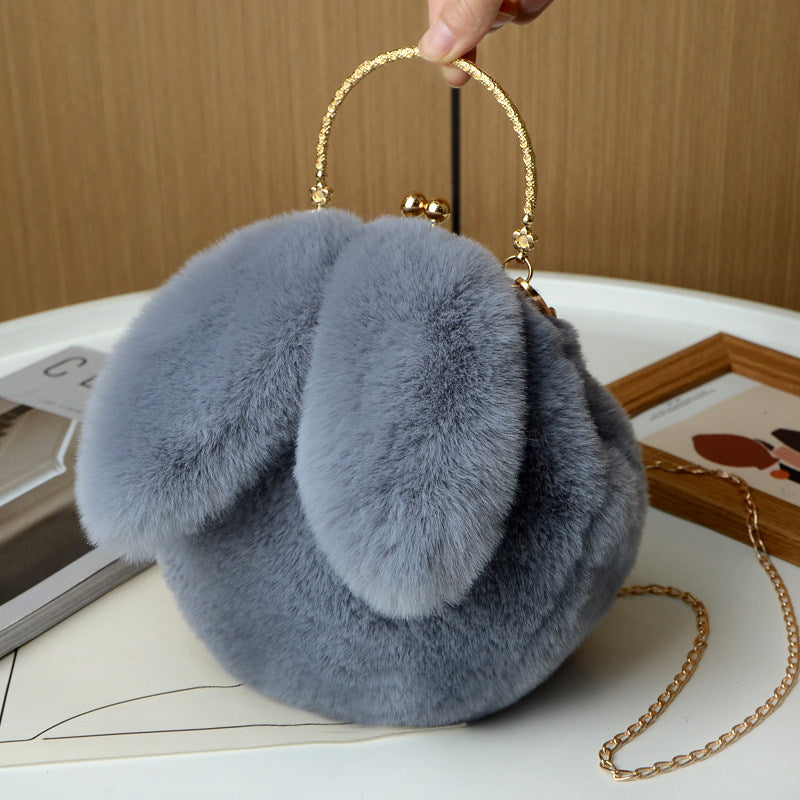 Rabbit Ear Fur-lined crossbody bag