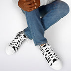 Zebra Print High Top Canvas Shoes