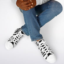 Load image into Gallery viewer, Zebra Print High Top Canvas Shoes
