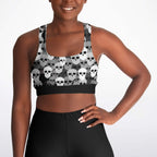 Pile of Skulls Padded Sports Bra