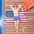 USA Flag Drip Shaped Beach Towel