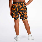 Orange leaves Camouflage Men's 2-in-1 Shorts
