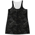 Black Marble Flowy Ladies Racerback Tank Top