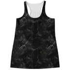 Black Marble Flowy Ladies Racerback Tank Top
