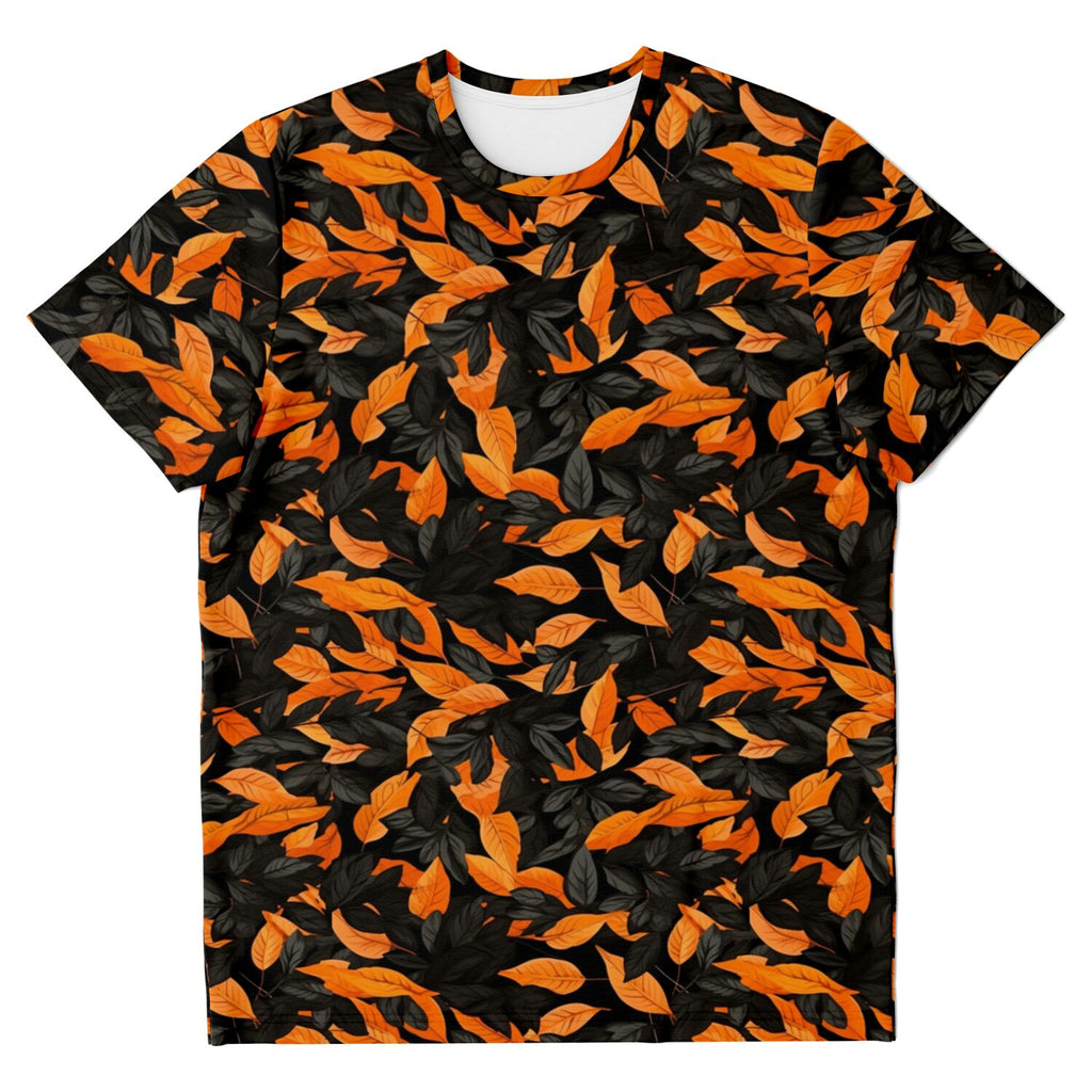 Orange Leaves Forest Camo T-Shirt