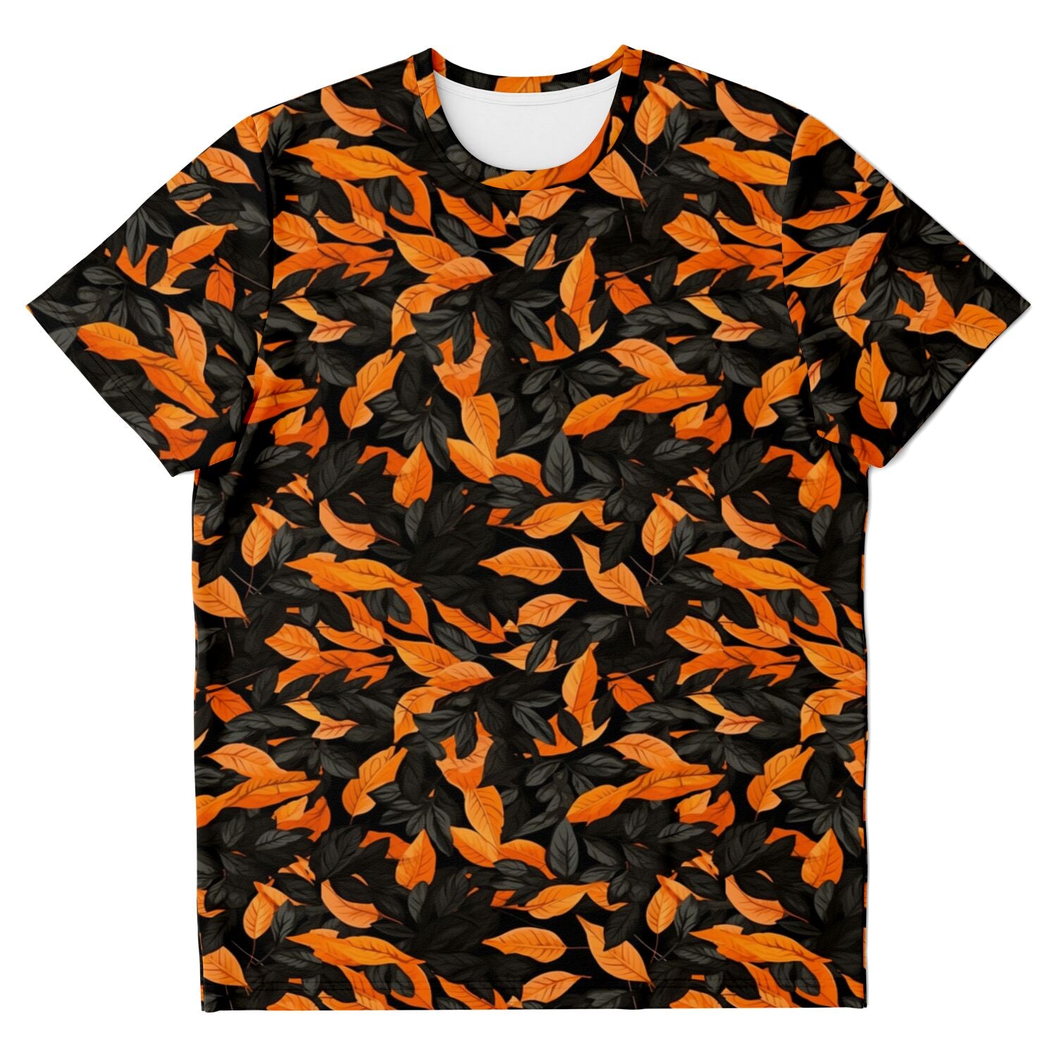 Orange Leaves Forest Camo T-Shirt
