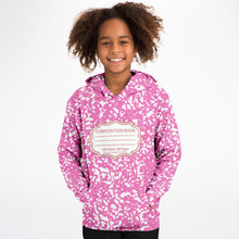 Load image into Gallery viewer, Pink Composition Notebook Unisex Kids Halloween Hoodie
