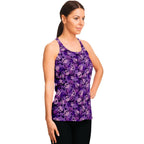 Purple Skulls Flowy Racerback Tank Top