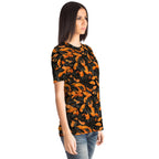 Orange Leaves Forest Camo T-Shirt