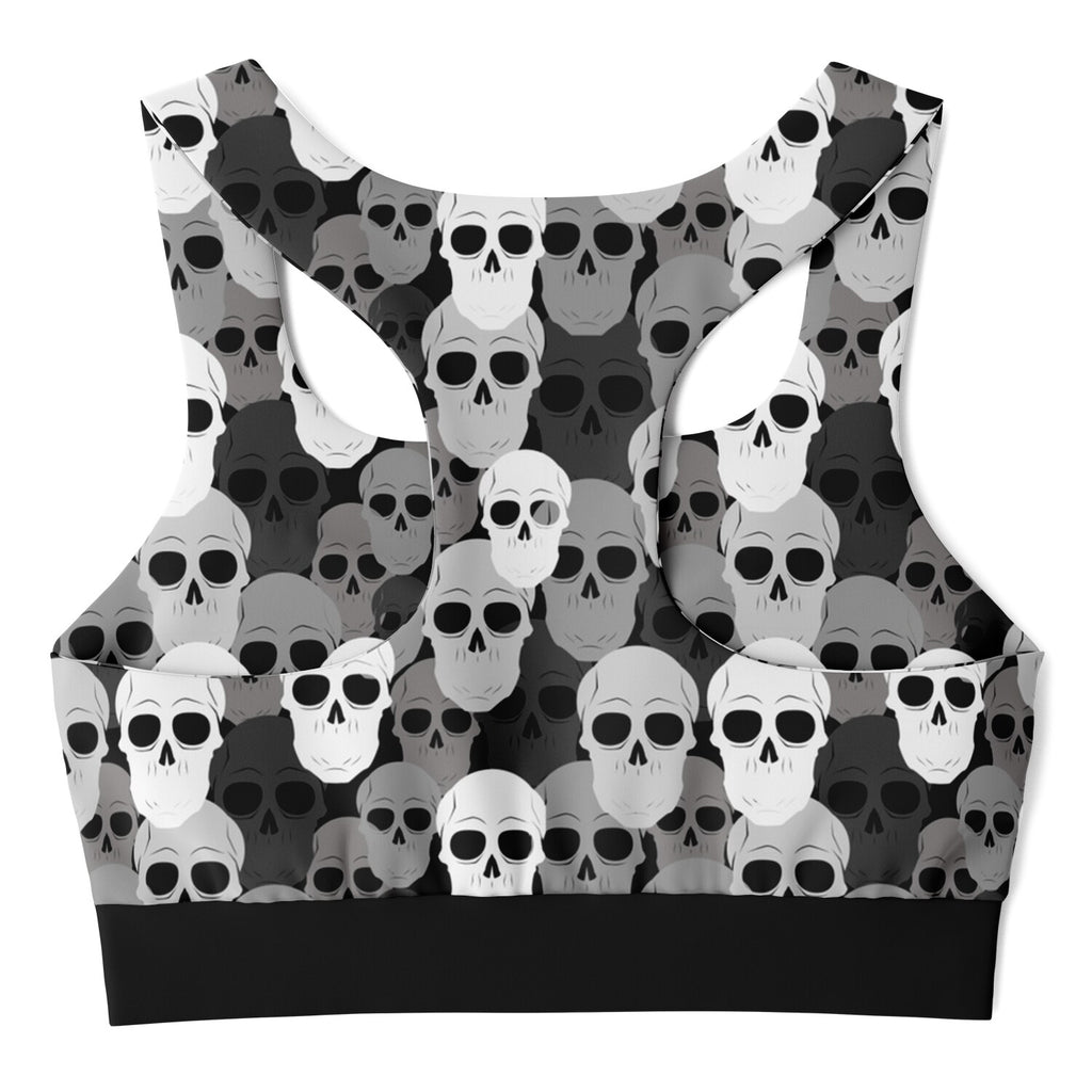 Pile of Skulls Padded Sports Bra
