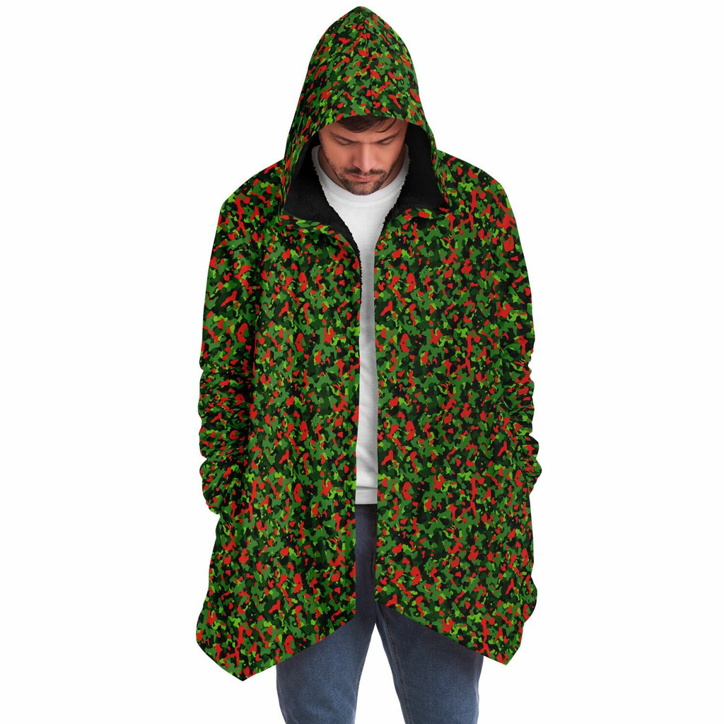 Christmas Camo Microfleece Cloak