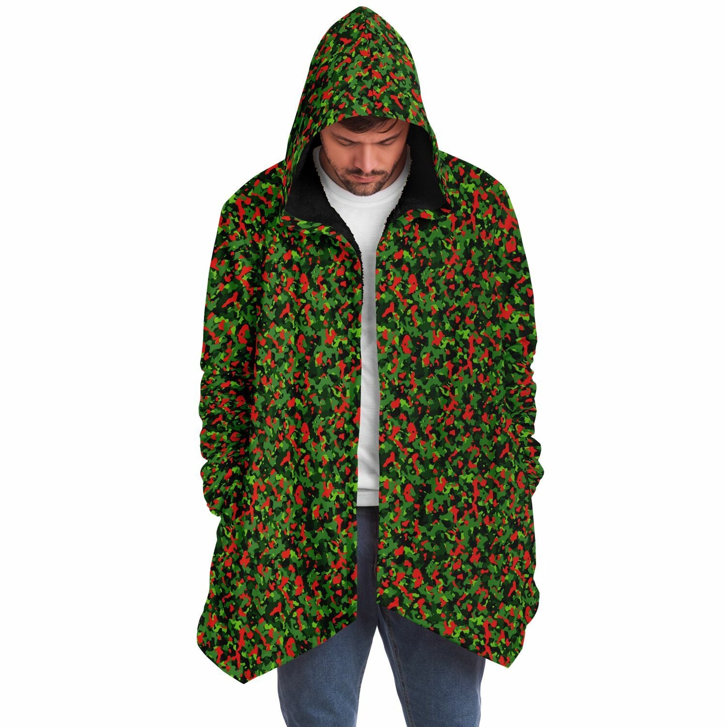 Christmas Camo Microfleece Cloak