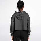 Ladies America Black Acid Wash Dance Hoodie