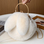 Rabbit Ear Fur-lined crossbody bag