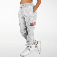 Load image into Gallery viewer, Ladies Stars and Stripes Flag Cargo Sweatpants
