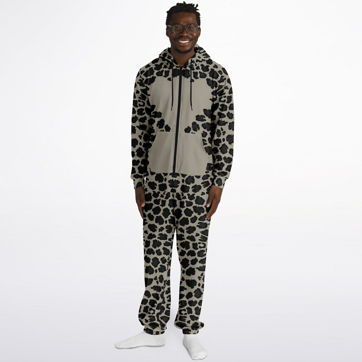 Snow Leopard Mens Jumpsuit