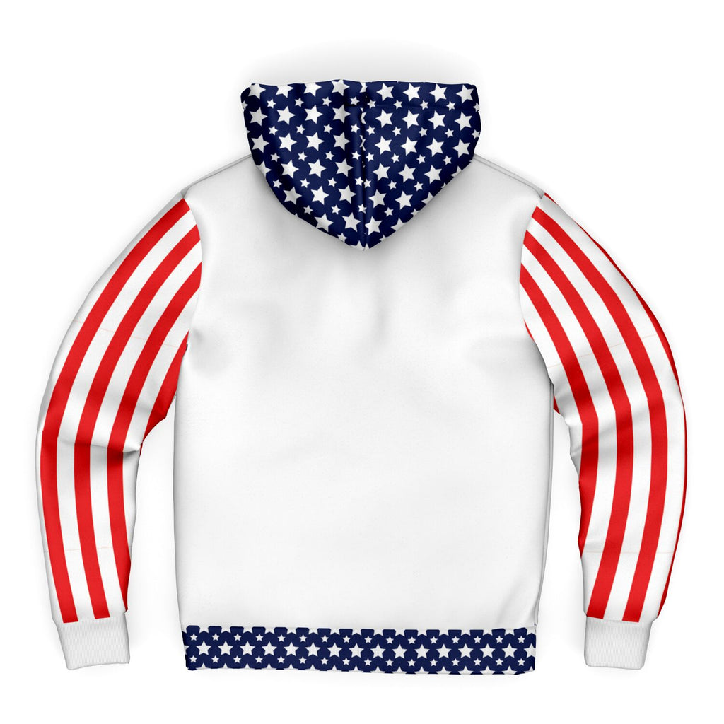 Stars and Stripes Mens Microfleece Ziphoodie