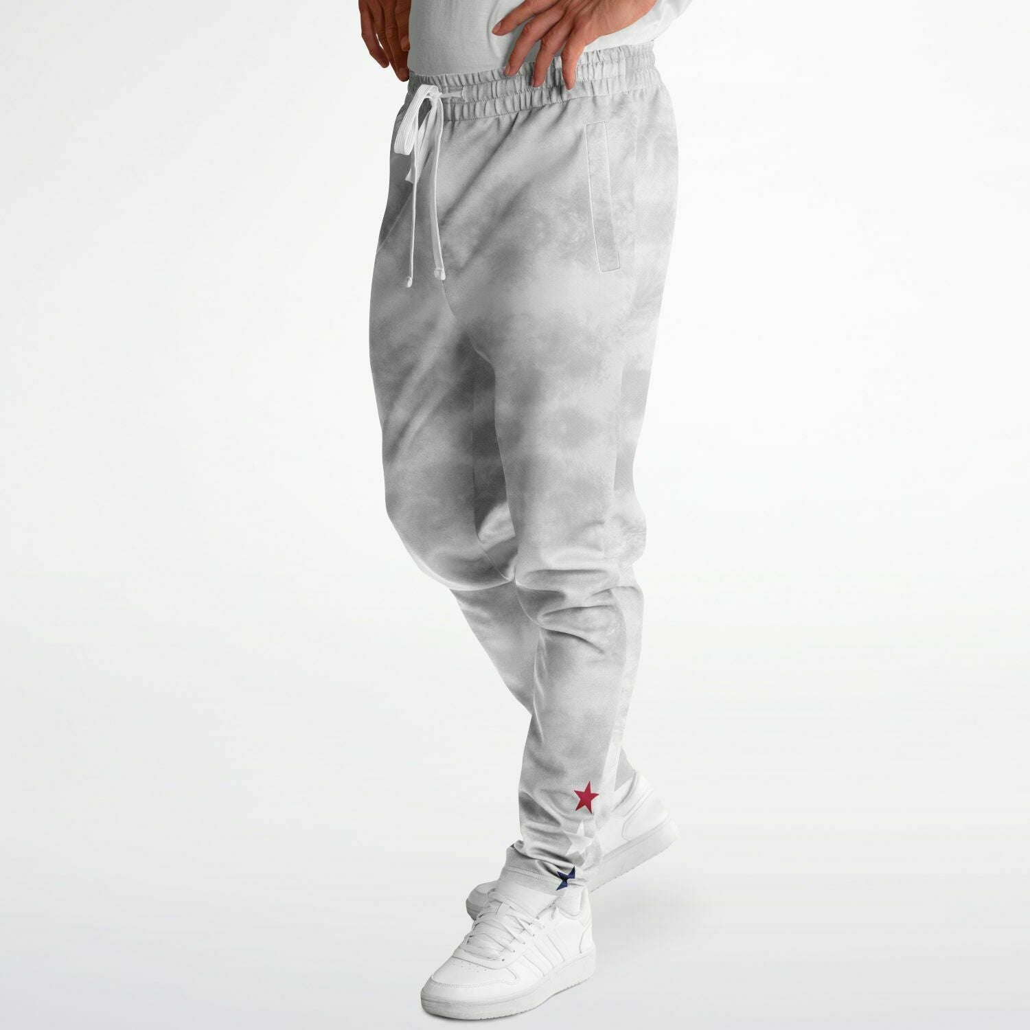 Ladies Grey RWB Star Track Pants