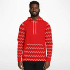 Red Zig Zag Stripe Fashion Hoodie