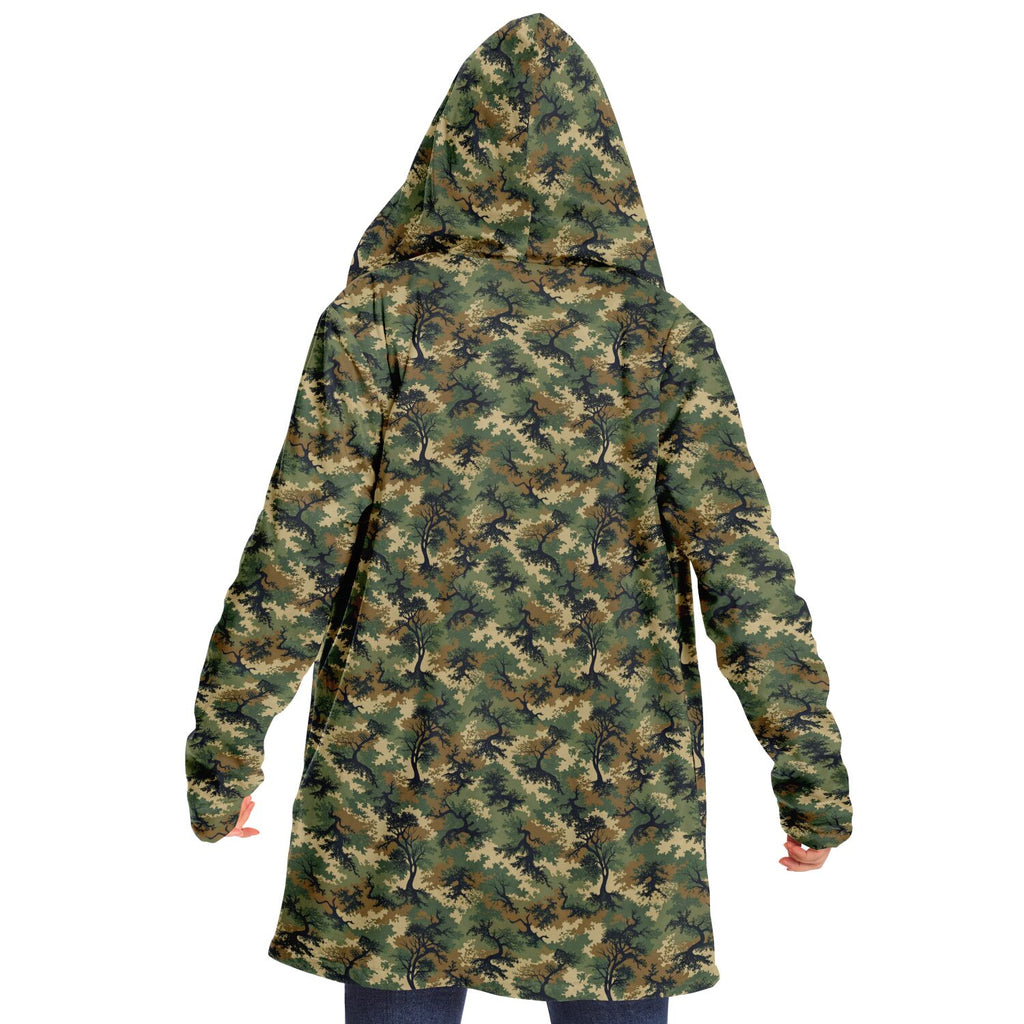 Green Tree Camo Microfleece Cloak