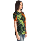 Ladies Tie Dye Eye Halloween T-shirt