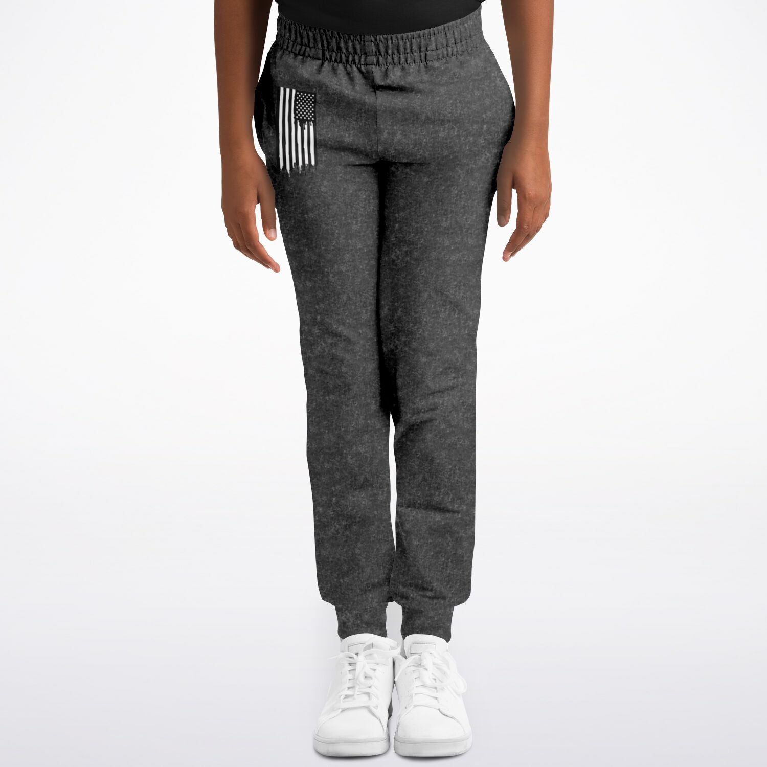 America Drip Black Acid Wash Kids/Youth Jogger