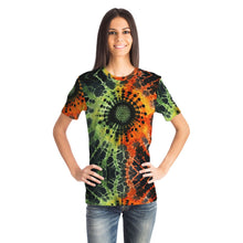 Load image into Gallery viewer, Ladies Tie Dye Eye Halloween T-shirt
