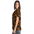 Orange Leaves Forest Camo T-Shirt