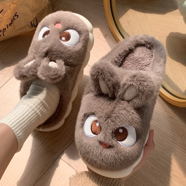 Fuzzy Bunny Plush slippers
