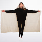 Pale Pink Hooded Sherpa Blanket