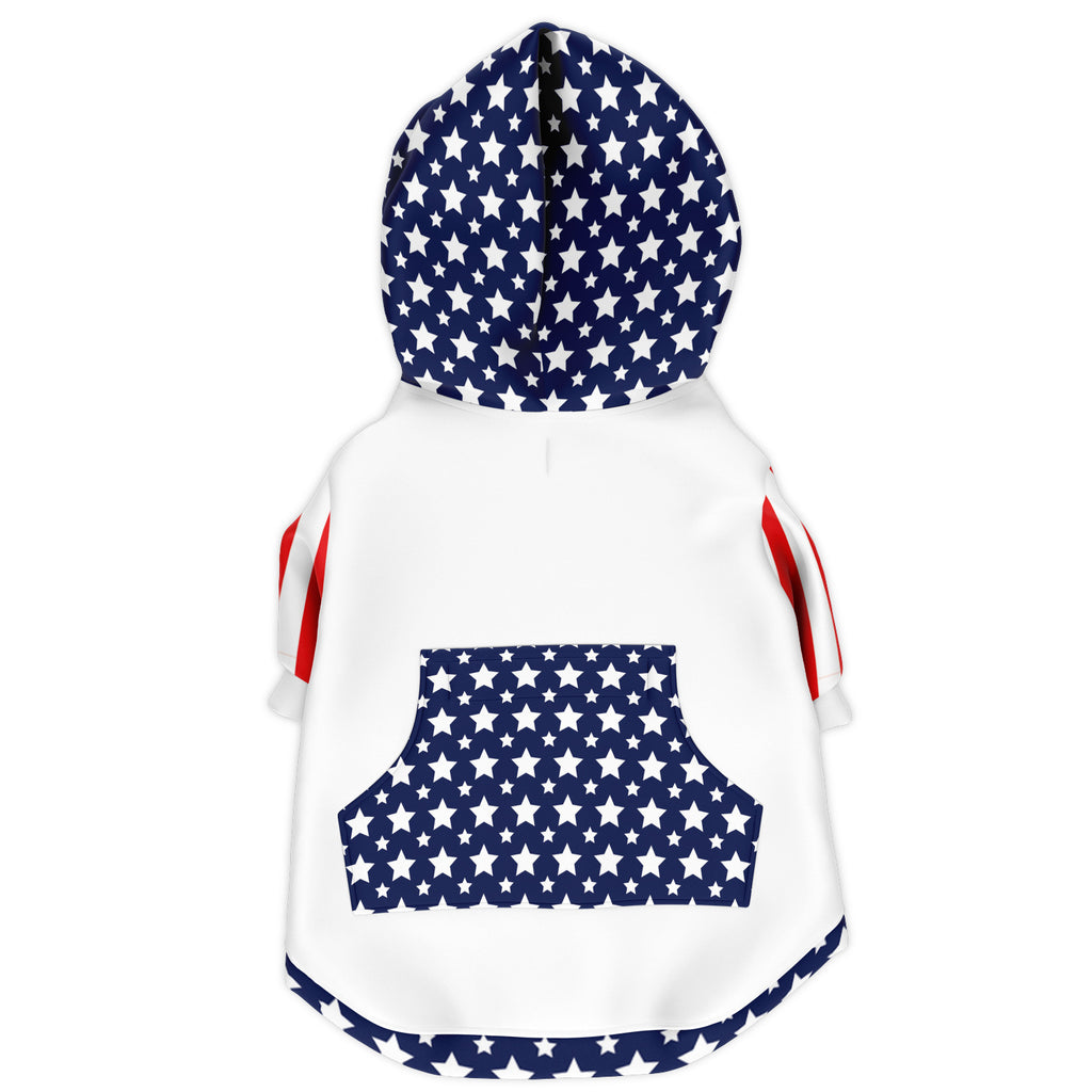 Stars and Stripes Fashion Dog Zip-Up Hoodie