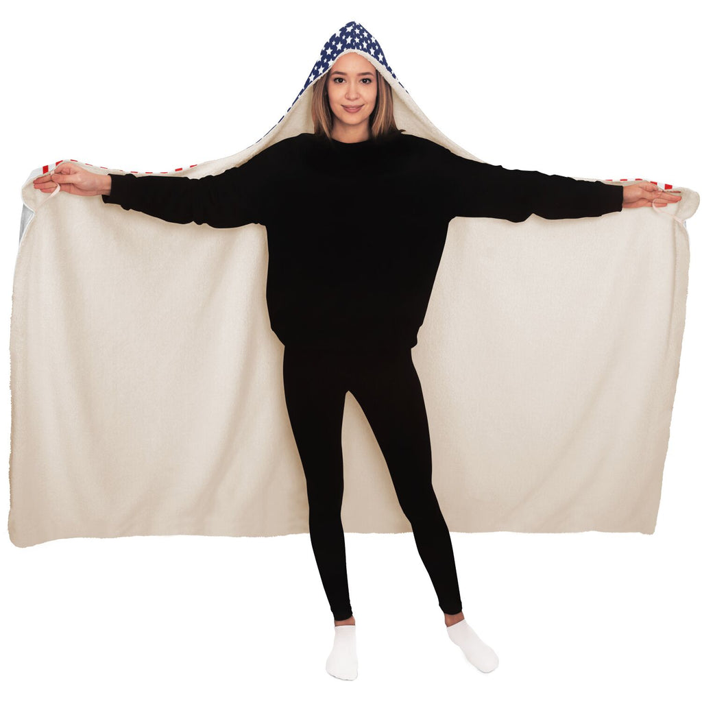 Stars and Stripes Hooded Blanket