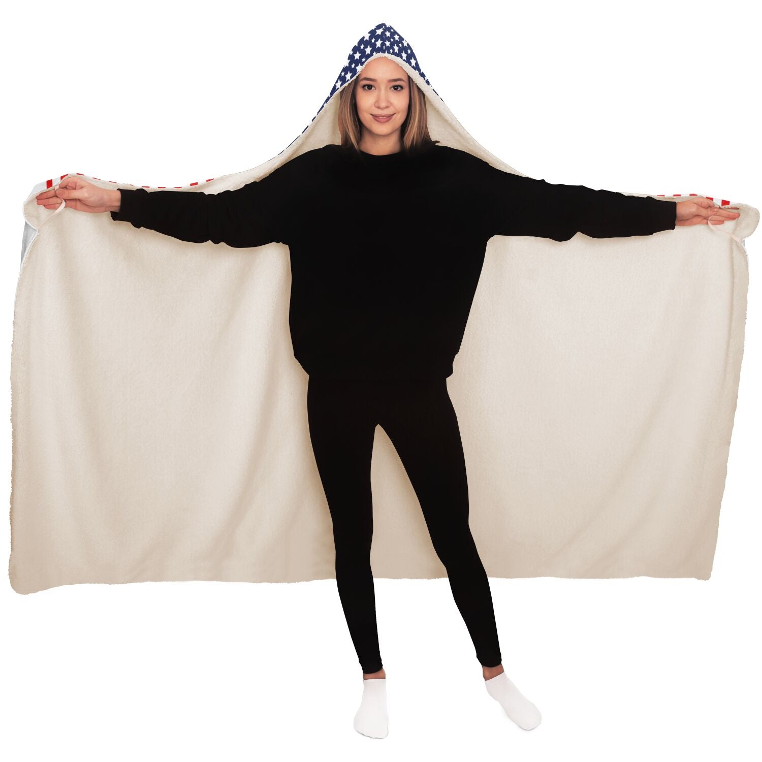 Stars and Stripes Hooded Blanket