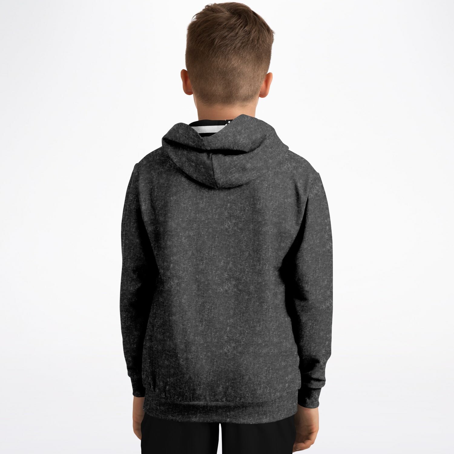 America Black Acid Wash Kids Hoodie