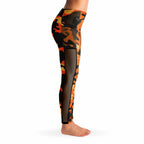 Women's Orange Camo Mesh Pocket Legging