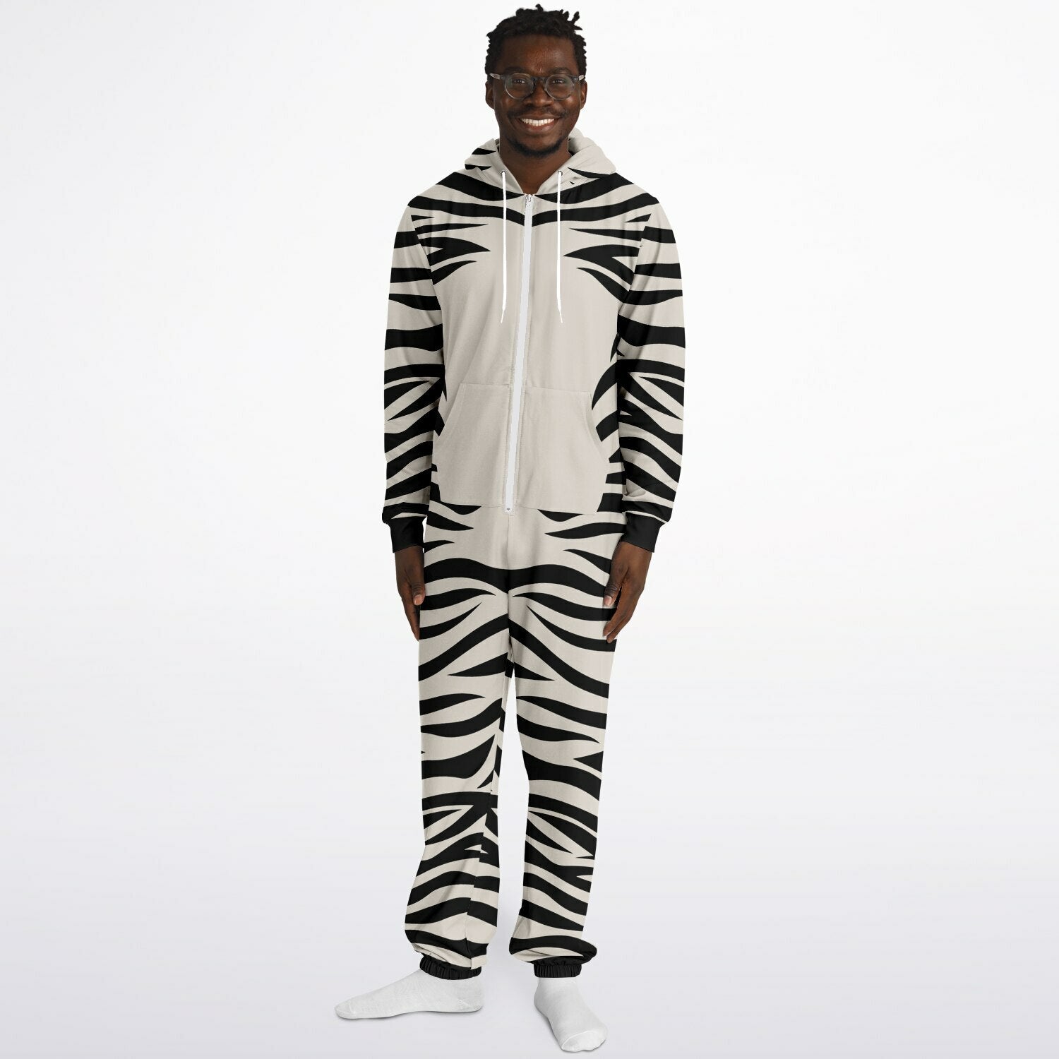 Men's Tan Zebra Jumpsuit