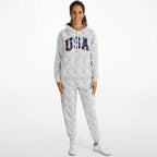 USA Marble Ladies Hoodie & Jogger Set