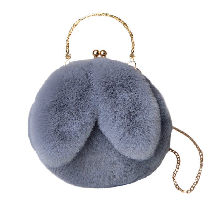 Rabbit Ear Fur-lined crossbody bag