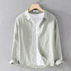 Men's Cotton Linen Long Sleeve Casual Shirt